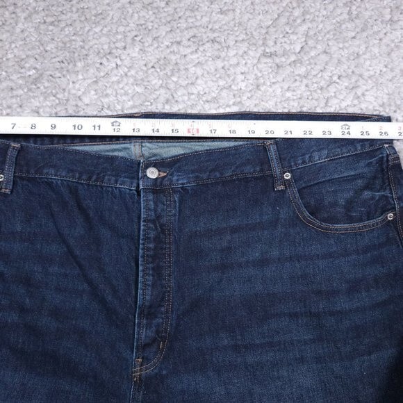 Old Navy High Rise Slouchy Straight Jeans Cropped Women's Plus Size 28 Dark Wash - Picture 10 of 13